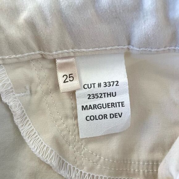 L'AGENCE Marguerite Cream Colored Skinny Jeans - Size: 25 - Picture 5 of 12